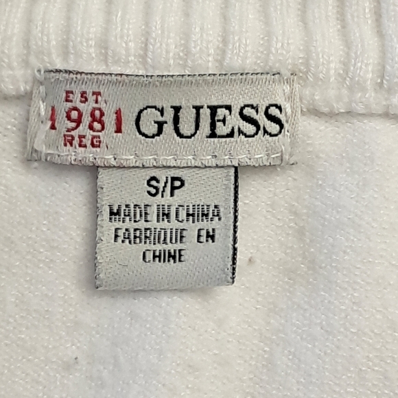 Guess White Zip-Up Sweater - Picture 2 of 10